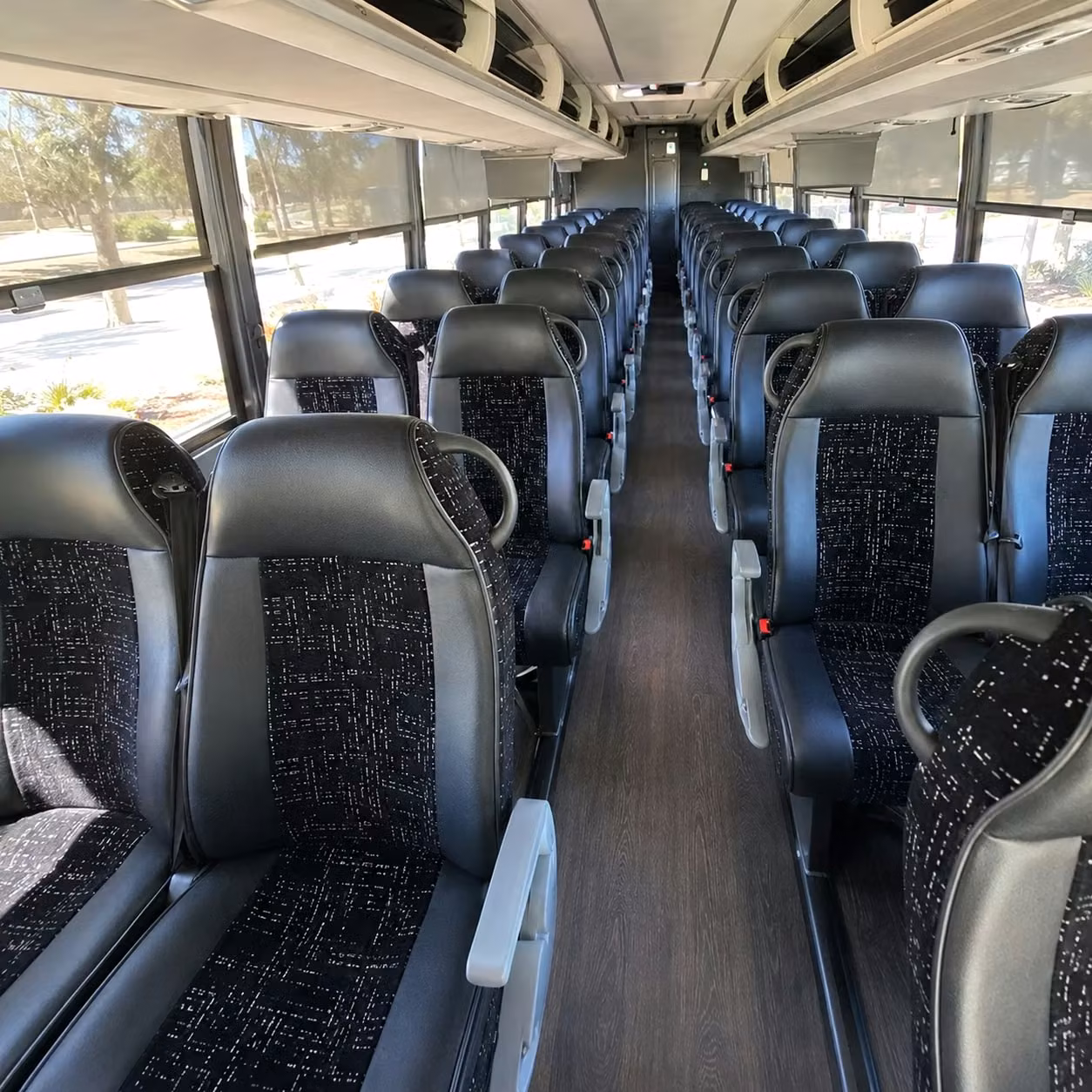 56 passenger charter bus interior