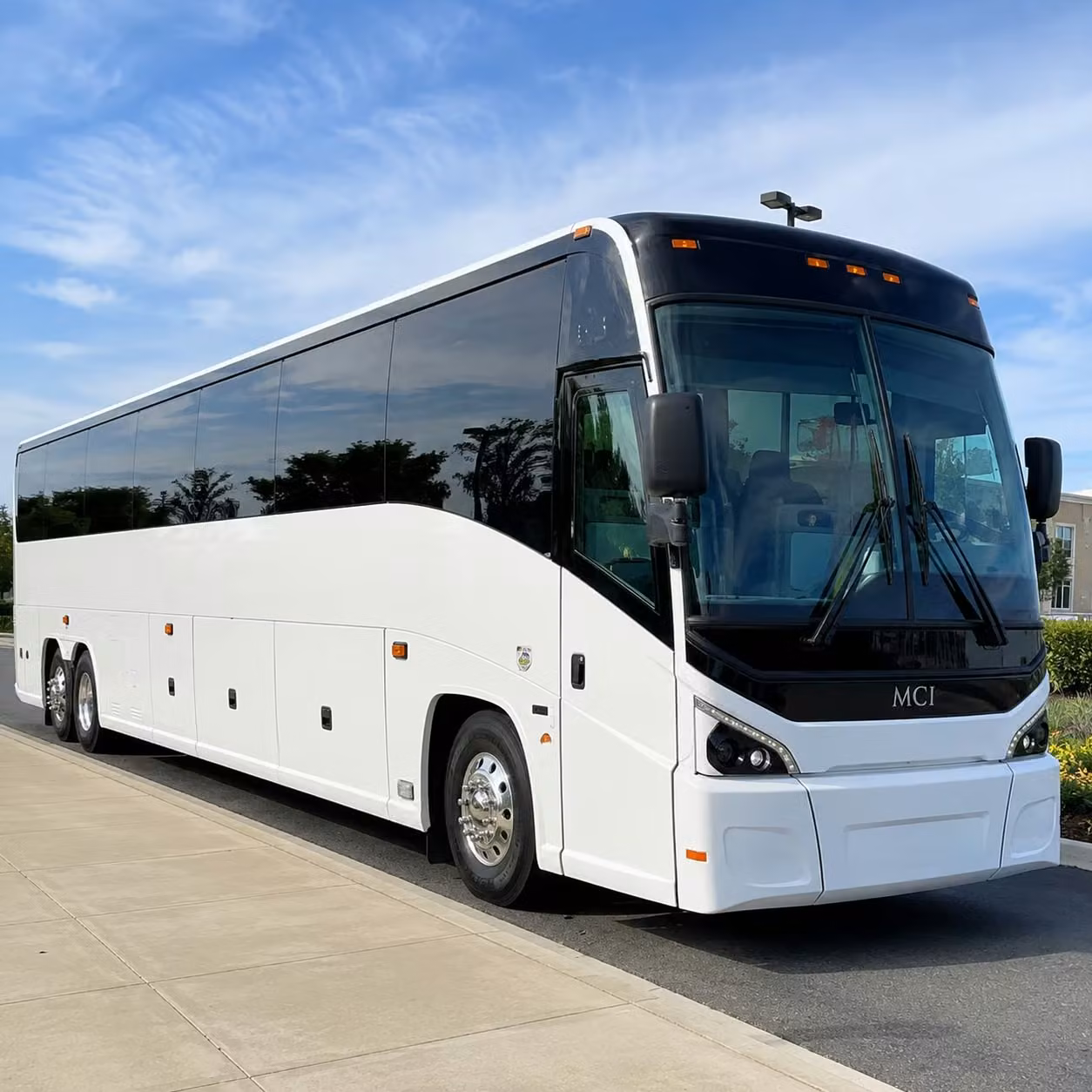 akron charter bus rental exterior